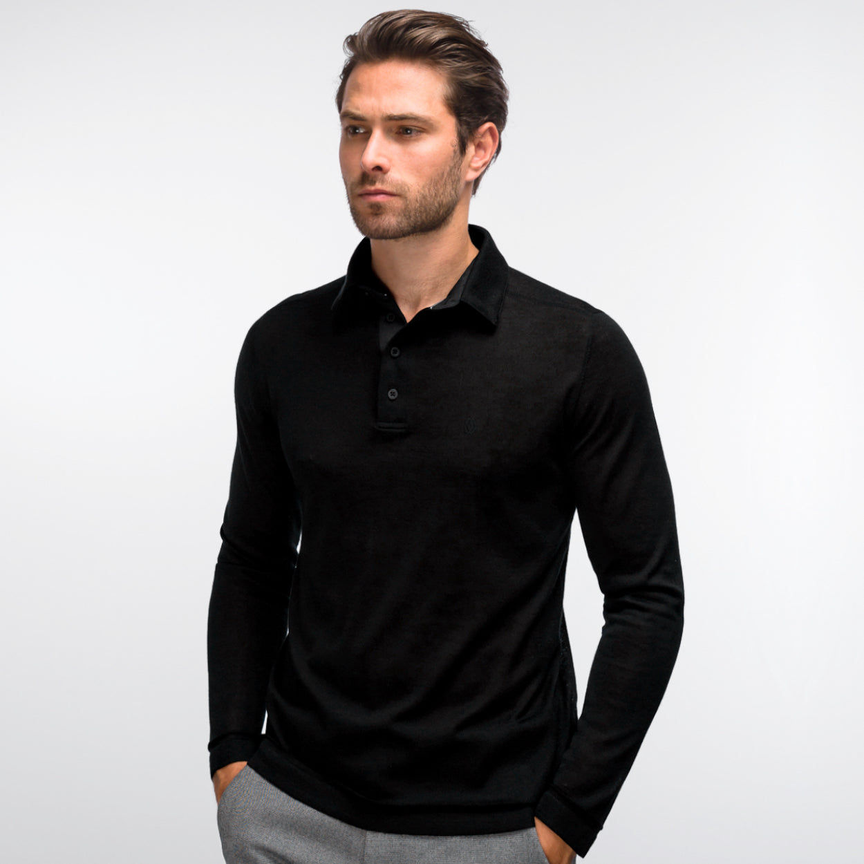 The Polo Longsleeve Cashmere Silk
