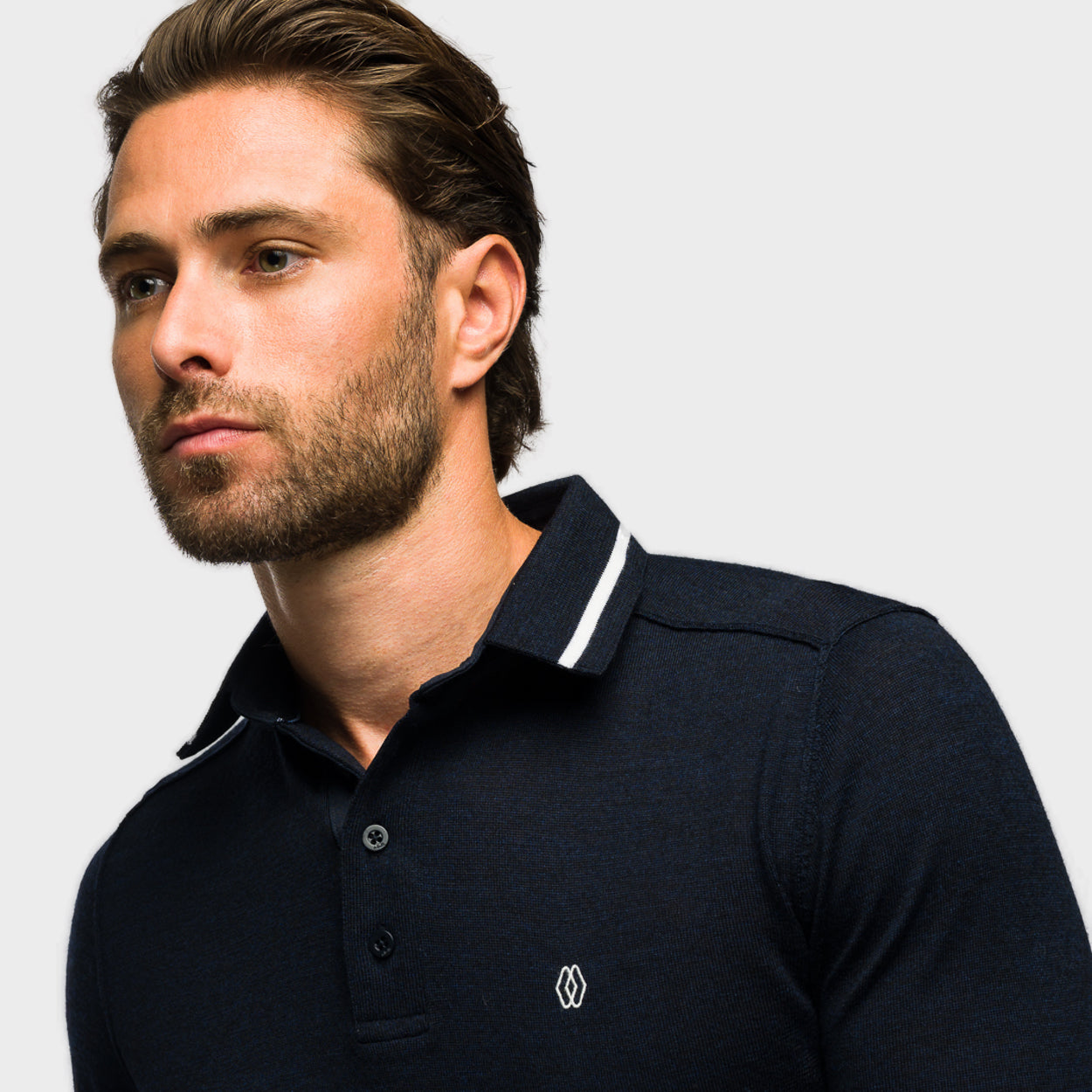 The Polo Longsleeve Merino Stripes